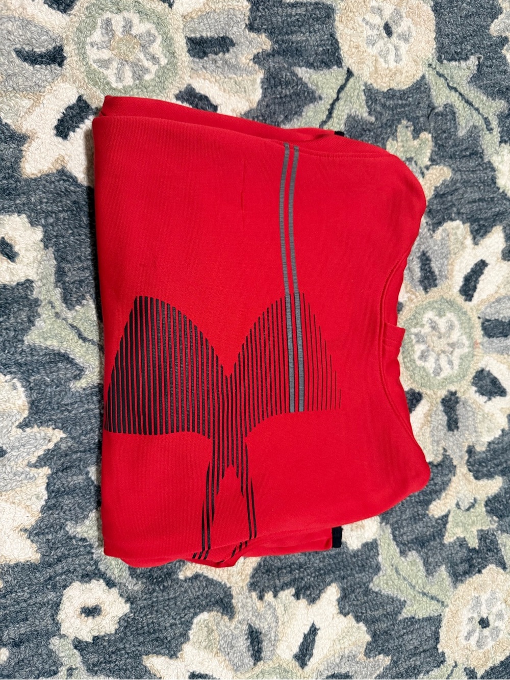 Under Armour Red Kids Shirt with Black Logo